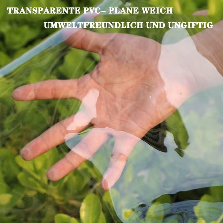 BCBIG wasserdichte Transparente PVC Plane Mit öSen FüR Garten Und Pavillon,Abdeckplane FüR Pflanzen,