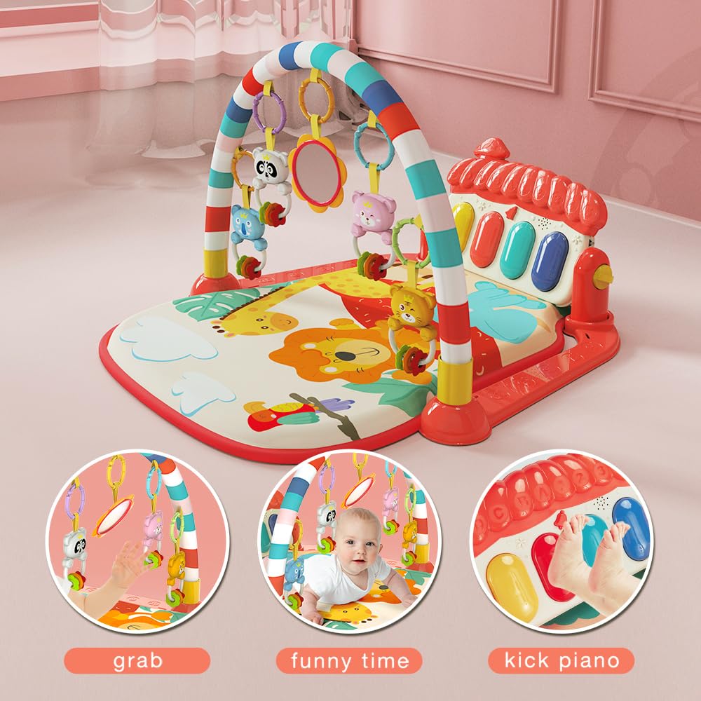 Eners Baby Gym Spielmatte Musikalische Aktivitätsmatte Piano Baby Play Gym Bauchzeit Gepolsterte Mat