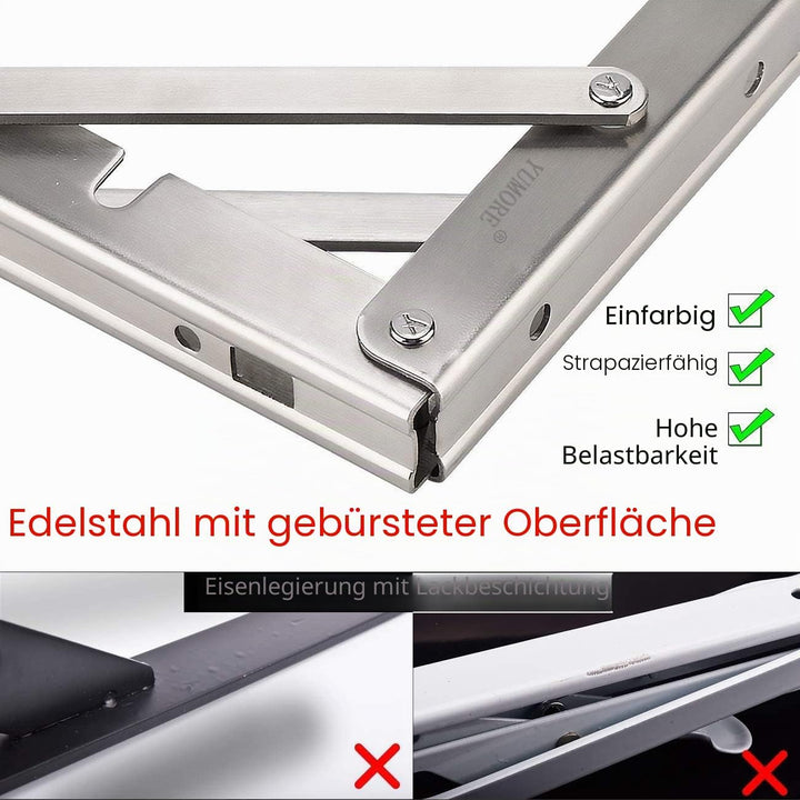 YUMORE Klappkonsole Schwerlast 200mm,YUMORE Regalträger Klappbar Edelstahl Klappregalhalterungen Wan