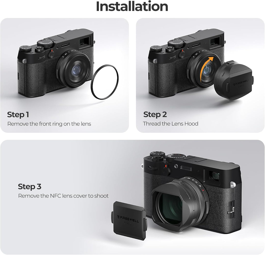 Freewell The Real Gegenlichtblende - Hybrid CPL/Mist Filter, Flipable, Touchless Filterbetrieb für F