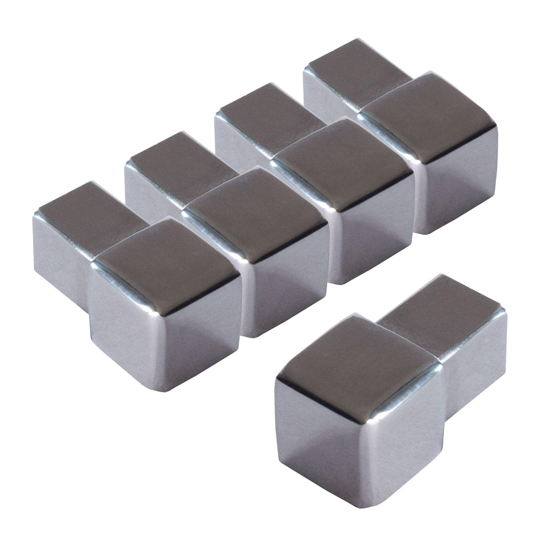 Dalsys Endstück für Fliesenschiene Quadratprofil Edelstahl Poliert Höhe 10mm, 5 Stück, Fliesenprofil