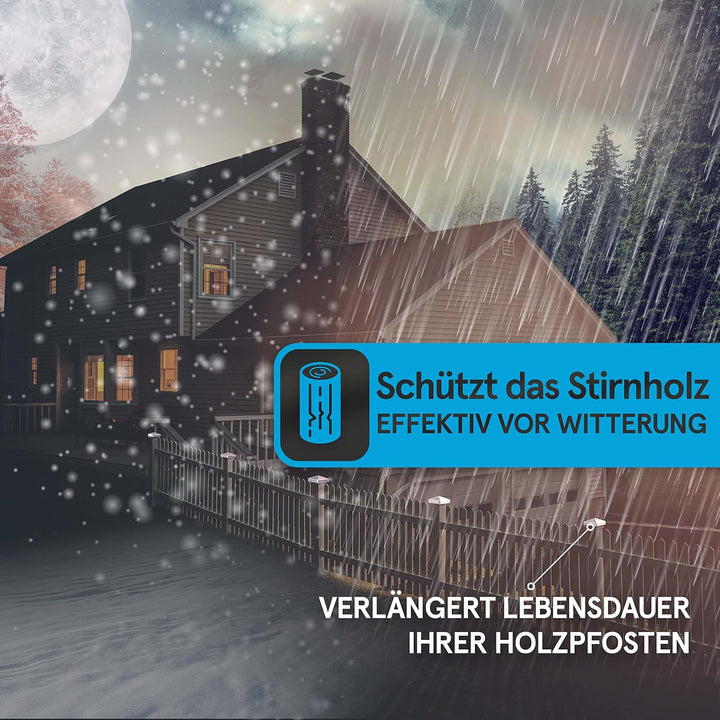TOOLCORE® Pfostenkappen 9x9cm Edelstahl [Perfekter Schutz] 5 Stück inkl. Edelstahl Schrauben - Rostf