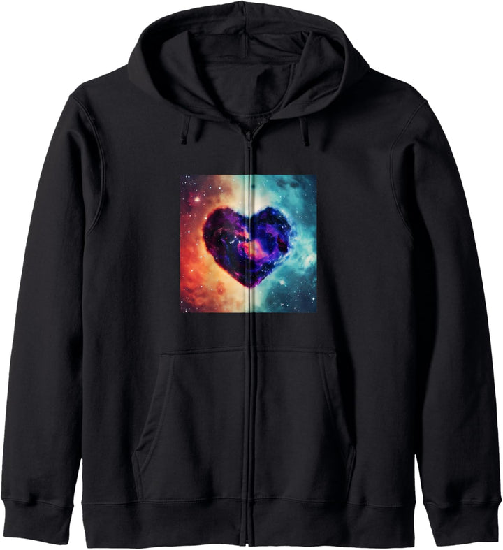 Valentinstag Liebe Herz Galaxy Freundin Verlobte Frau Kapuzenjacke