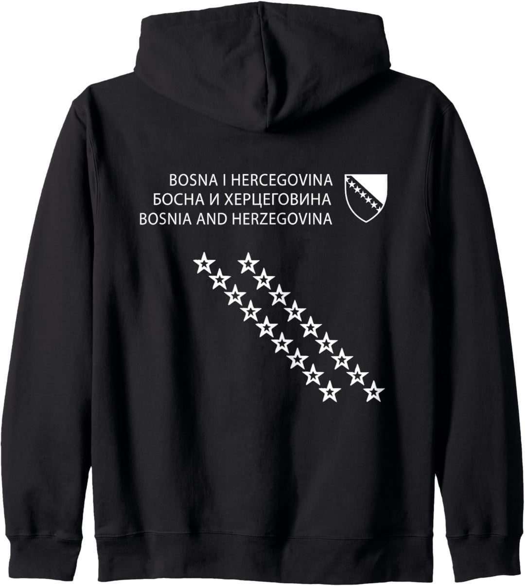 Bosnien und Herzegowina, Bosnien, Reisepass, Bosnien-Flagge. Kapuzenjacke