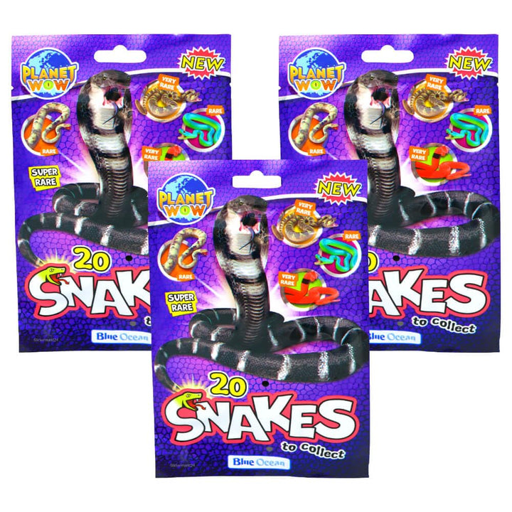 Generisch Blue Ocean Snakes Sammelfiguren 2024 - Planet Wow Farbwechsel Schlange Figur - 3 Tüten