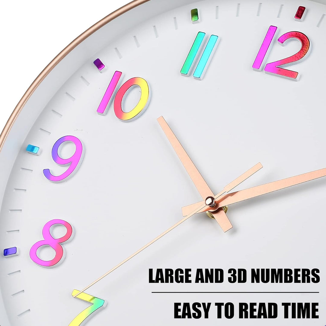 HZDHCLH Funkuhr 30 cm Grosses Ziffernblatt Wanduhr Geräuschlos,Geeignet für Schule, Zuhause, Wanddek