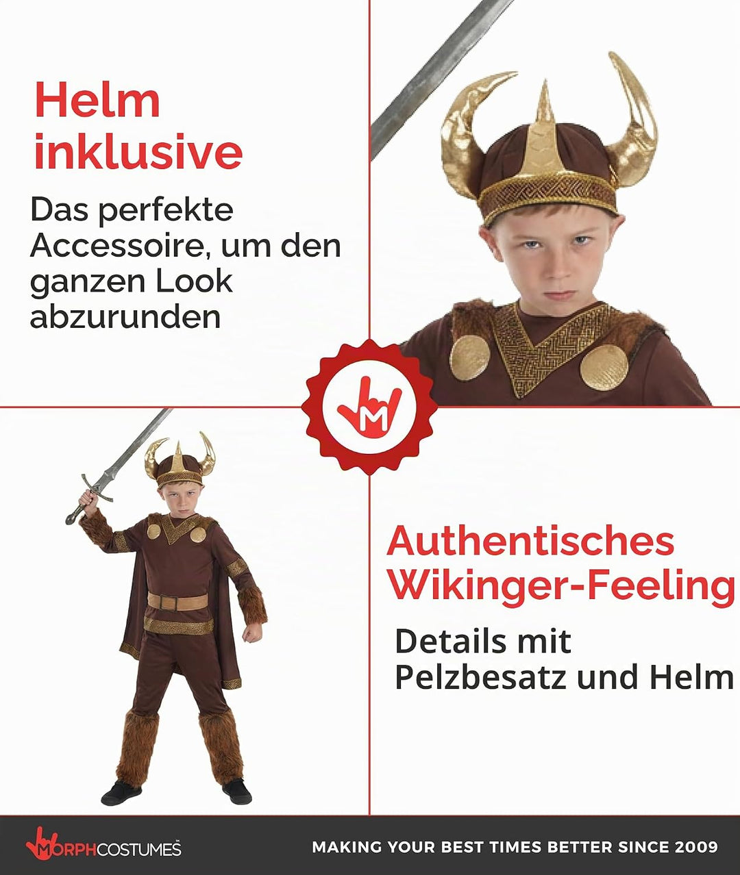 Fun Shack Wikinger Kostüm Kinder, Kinder Wikinger Kostüm, Kostüm Kinder Wikinger, Wikinger Kinder Ko