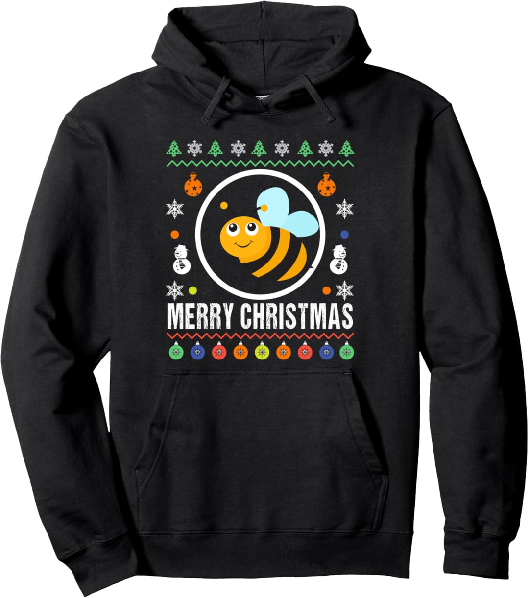 Merry Christmas Bee Hässlicher Pullover aus Strick Pullover Hoodie