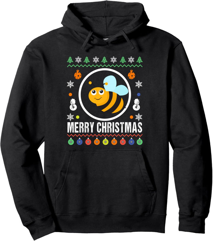 Merry Christmas Bee Hässlicher Pullover aus Strick Pullover Hoodie