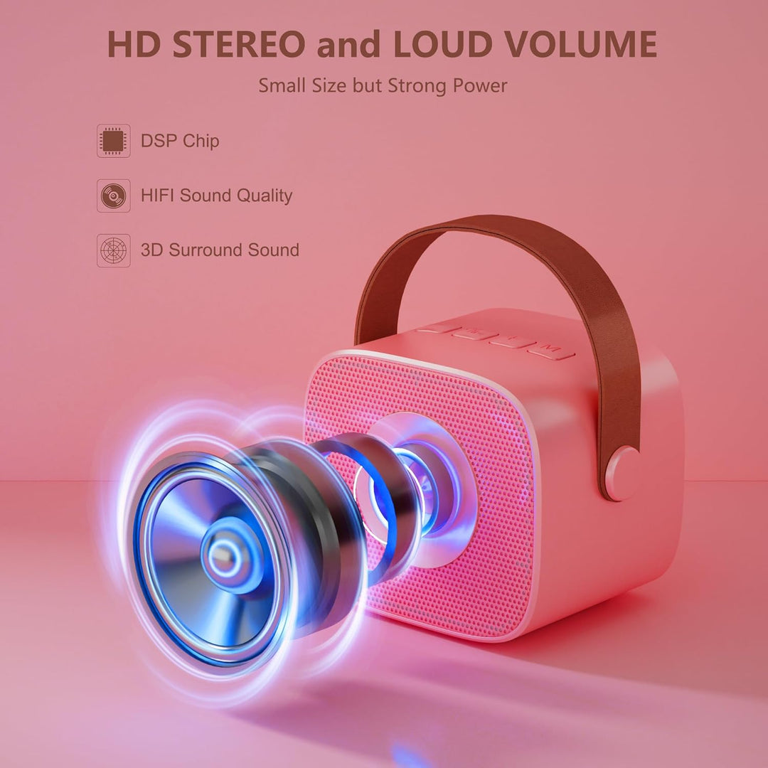 BONAOK Mikrofon Karaoke Spielzeug 2 Mikrofon, Bluetooth Karaokemaschinen für Kinder Erwachsene, Trag