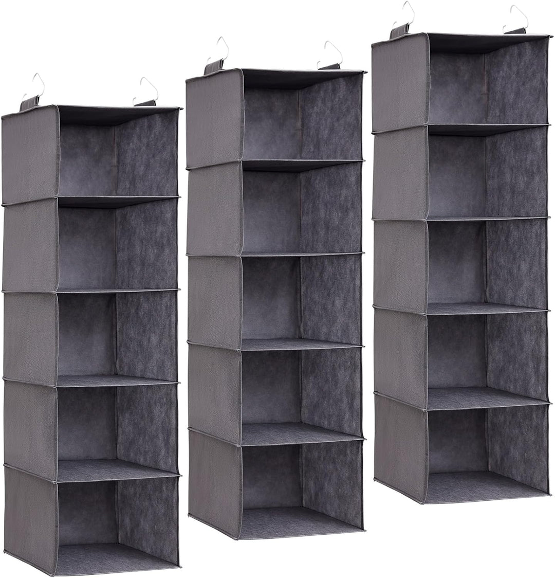 Lifewit 3 Stück Hängeregal, Schrank Organizer, Hängesystem Kleiderschrank, Hängeaufbewahrung aus Sto