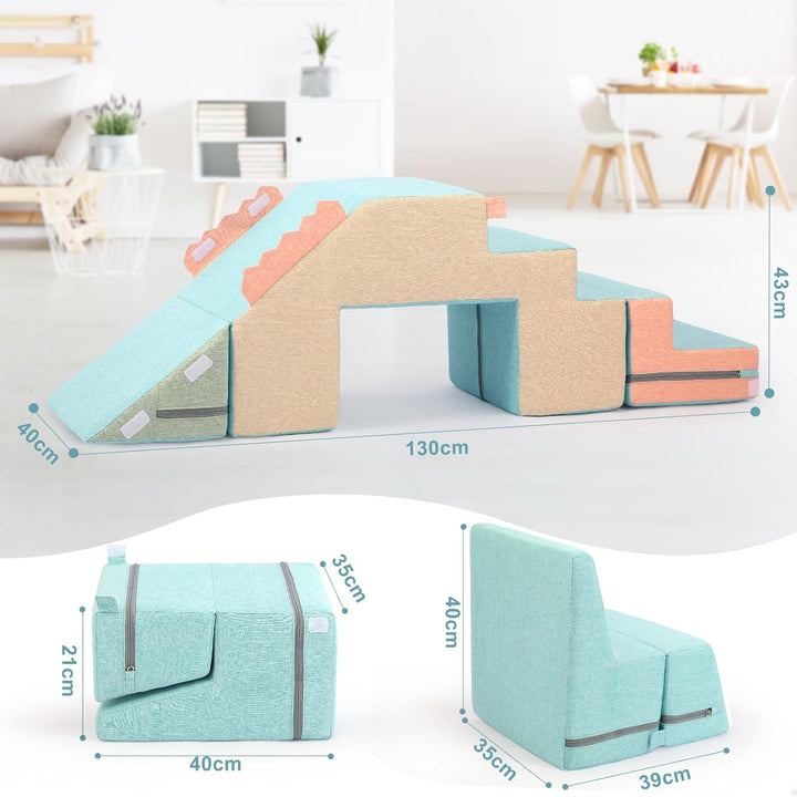 Asweets Kinder 4-in-1 Schaumstoff Bausteine, Grossbausteine Schaumstoff-Kletterblöcke, Kinder Montes