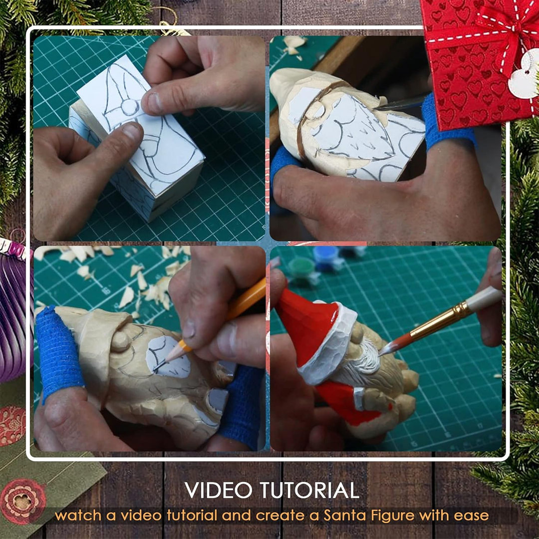 BeaverCraft Holzschnitzset für Kinder DIY 06 Santa - Schnitzmesser Set für Anfänger Erwachsene und J