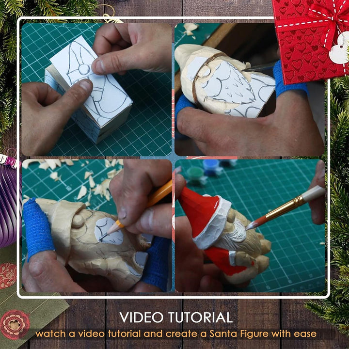 BeaverCraft Holzschnitzset für Kinder DIY 06 Santa - Schnitzmesser Set für Anfänger Erwachsene und J