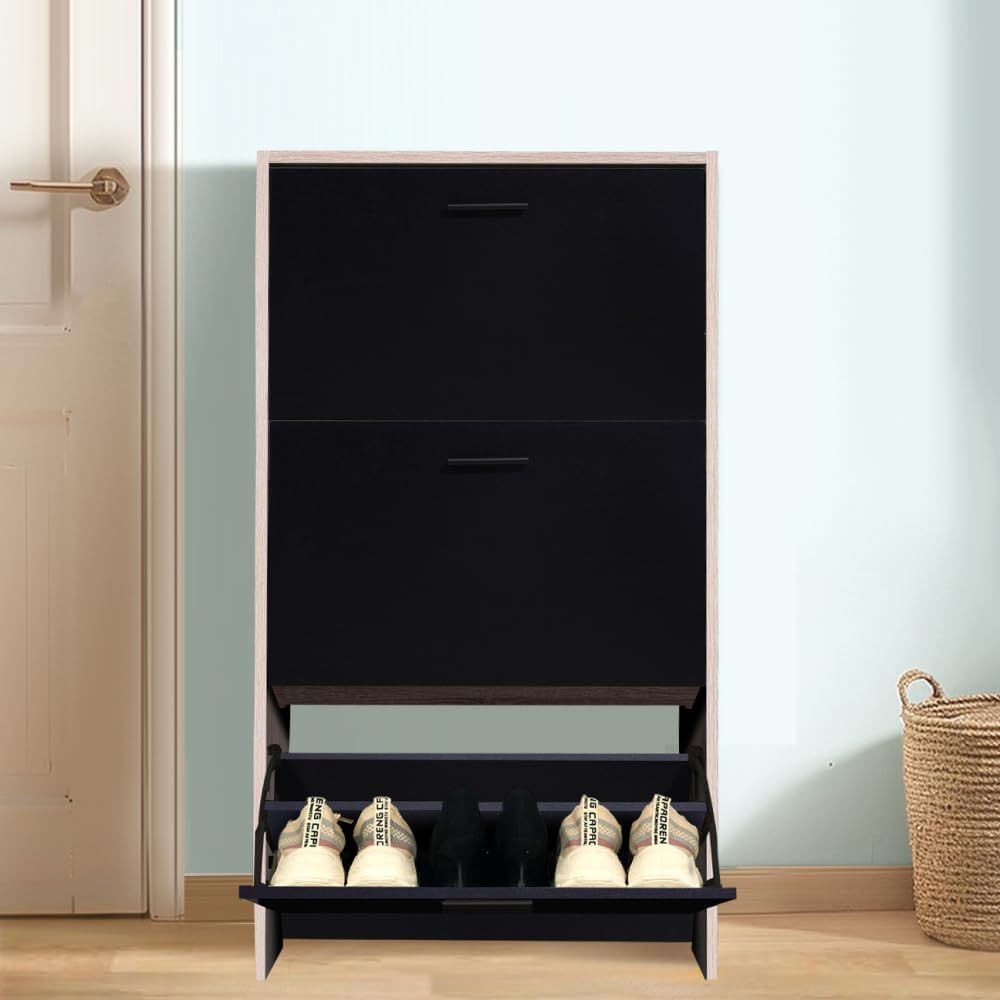 CASABEL Schuhschrank für 18 Paar – grosse Kapazität für den Eingangsbereich – L 60 x T 24 x H 113 cm