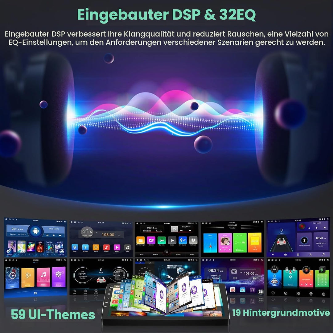 8 Core 6G+128G DSP Hikity Android Autoradio für VW Golf 5 6 Passat Tiguan Polo Caddy Seat, 7" Touchs