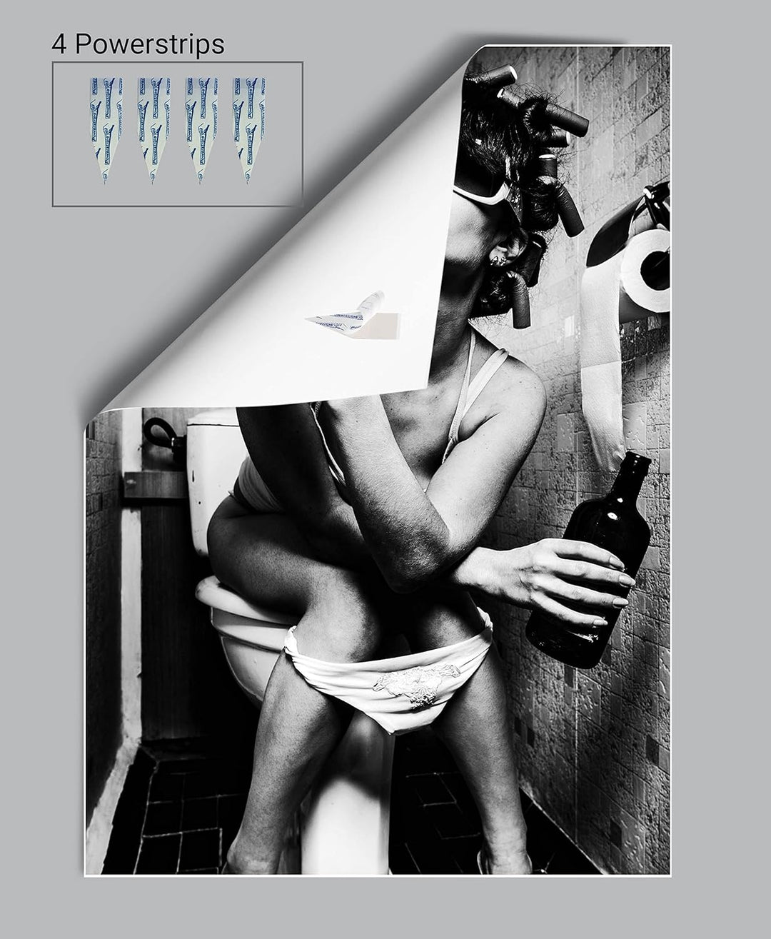 wandmotiv24 Poster als Wanddeko, Grösse Din A0, Frau im Bad, Sonnenbrille, Fotografie, Schwarz Weiss