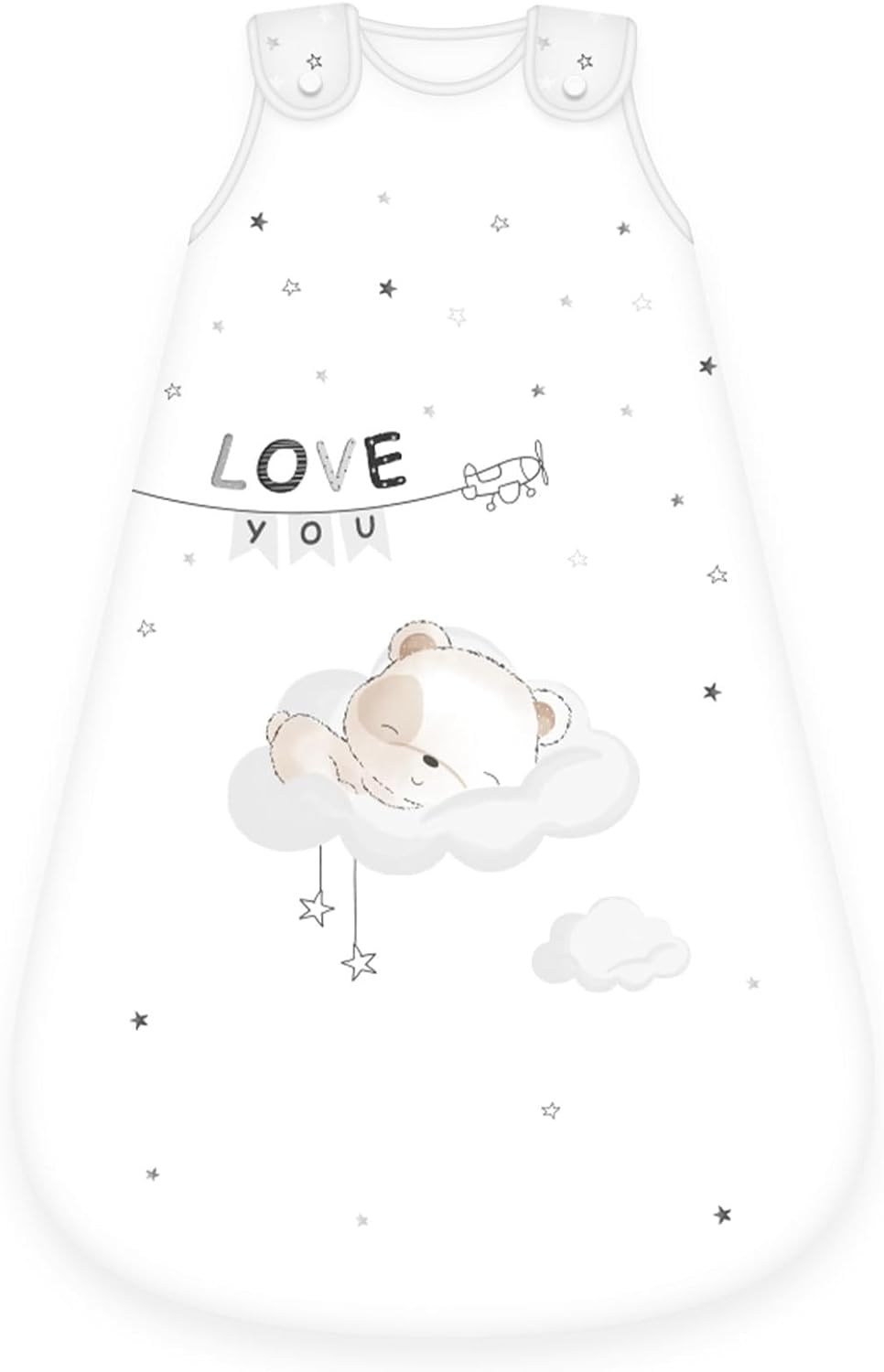 Herding Baby Best Baby-Schlafsack Sleeping Little Bear, Bär-Motiv, 90 x 45 cm, Seitlich umlaufender