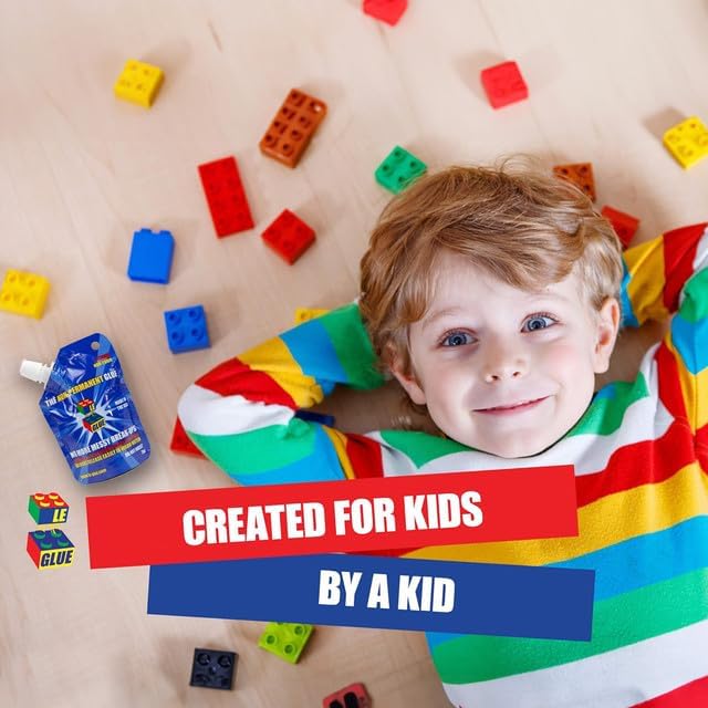 Temporary Glue For LEGO®, Mega Blocks, Nano Blocks, and More. Great For Kids! Non-Toxic! Made In USA