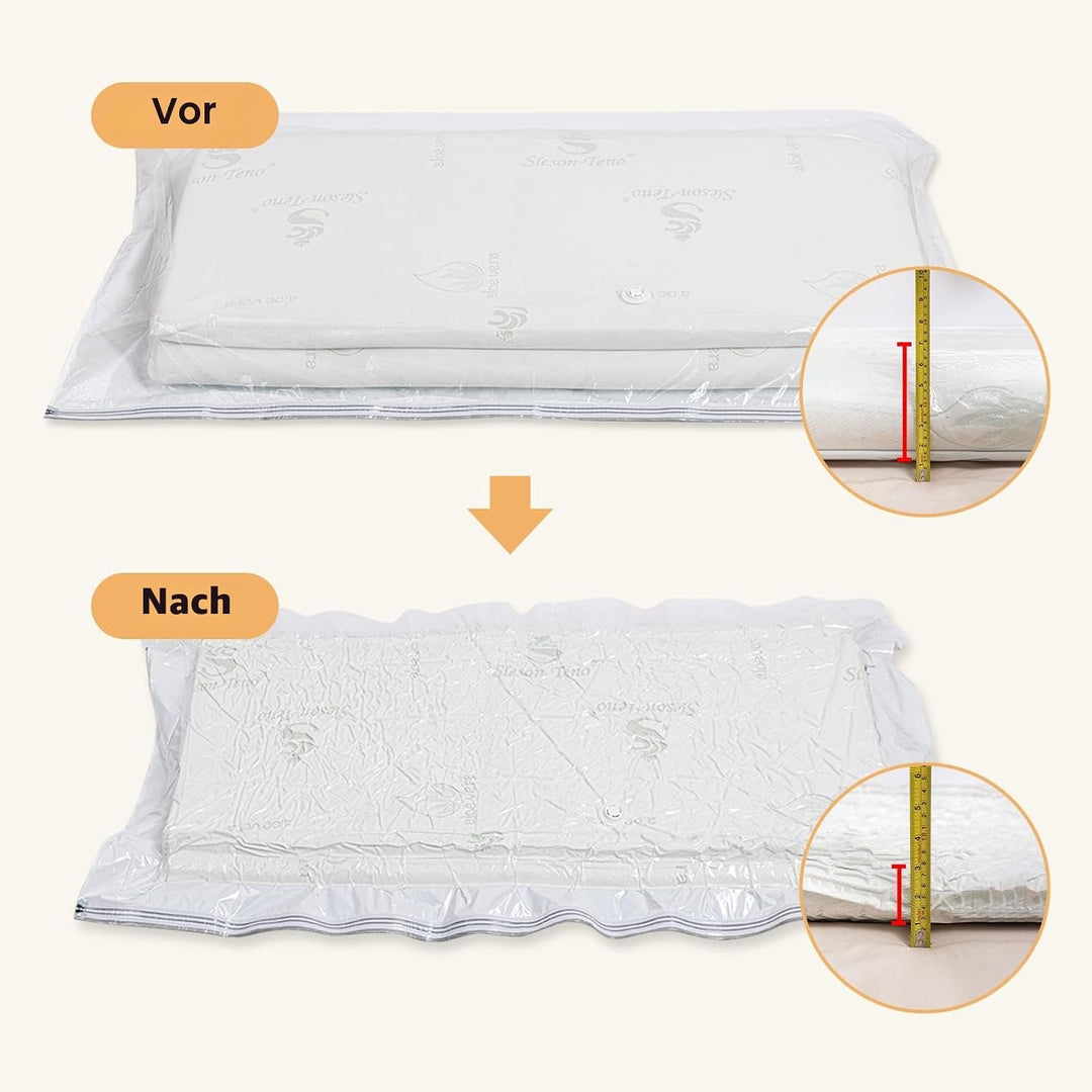Grosse Vakuum-Aufbewahrungsbeutel für Matratzen, Kleidung, wasserdicht, verschliessbar, wiederverwen