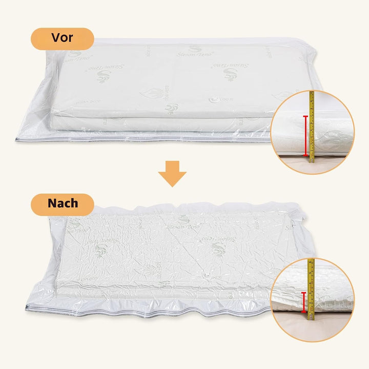 Grosse Vakuum-Aufbewahrungsbeutel für Matratzen, Kleidung, wasserdicht, verschliessbar, wiederverwen