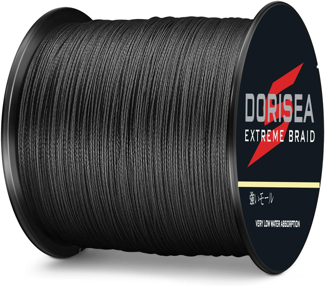 Dorisea Extreme Braid geflochtene Angelschnur, 100 % PE, 1000 m, 2,7–227 kg getestet, abriebfest, un