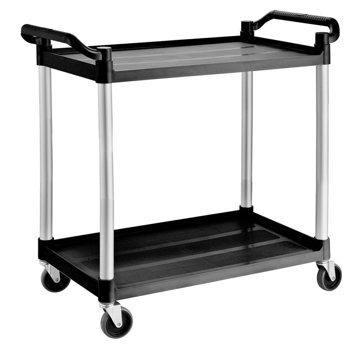 GGM Gastro | SWKH12 | Servierwagen aus Kunststoff - 1020x490mm - mit 2 Abstellflächen