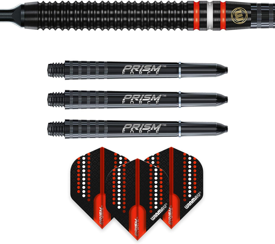 WINMAU Pro-Line 18g Fassgewicht Gesamtgewicht Profi Wolfram Softip Dartpfeile mit Flights und Schäft