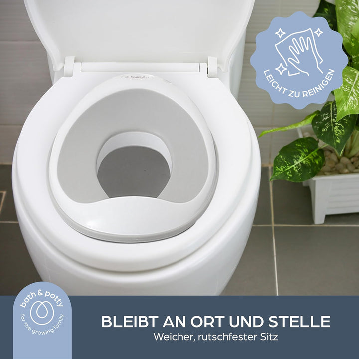 Dreambaby EZY- Potty Training WC-Sitzauflage, rutschfest und ideal für Reisen, grau, WC-Trainingssit