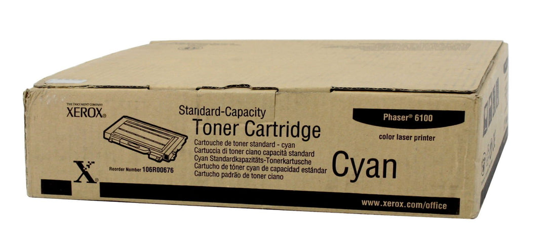 Xerox 106R00676 Phaser 6100 Tonerkartusche cyan Standardkapazität 2.000 Seiten 1er-Pack, Cyan
