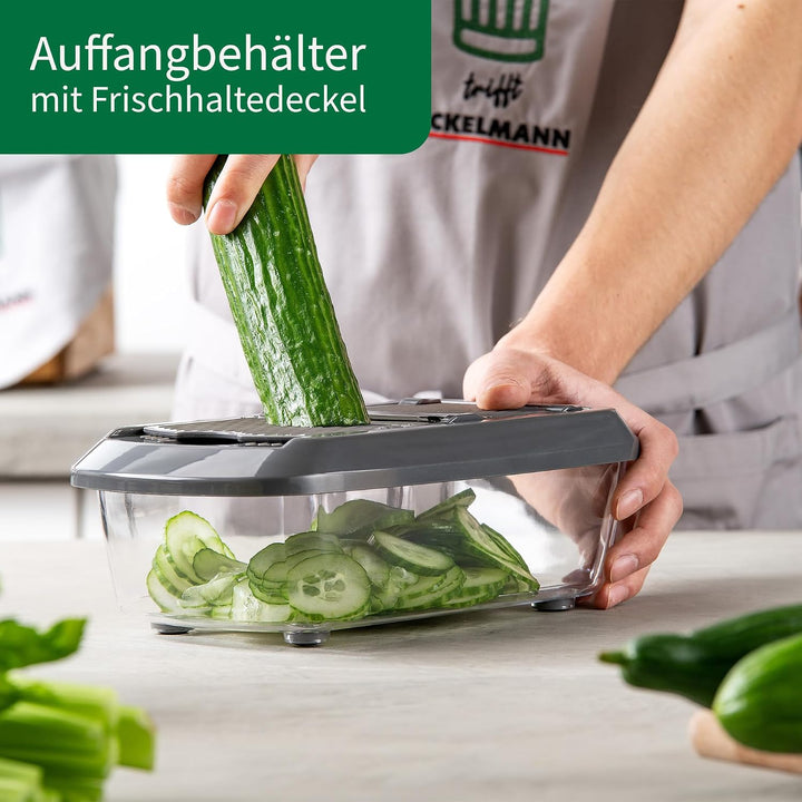 FACKELMANN Chefkoch Mehrzweck Gemüseschneider 16-Teilig – Das Multi-Tool für die Küche ist Cutter, D