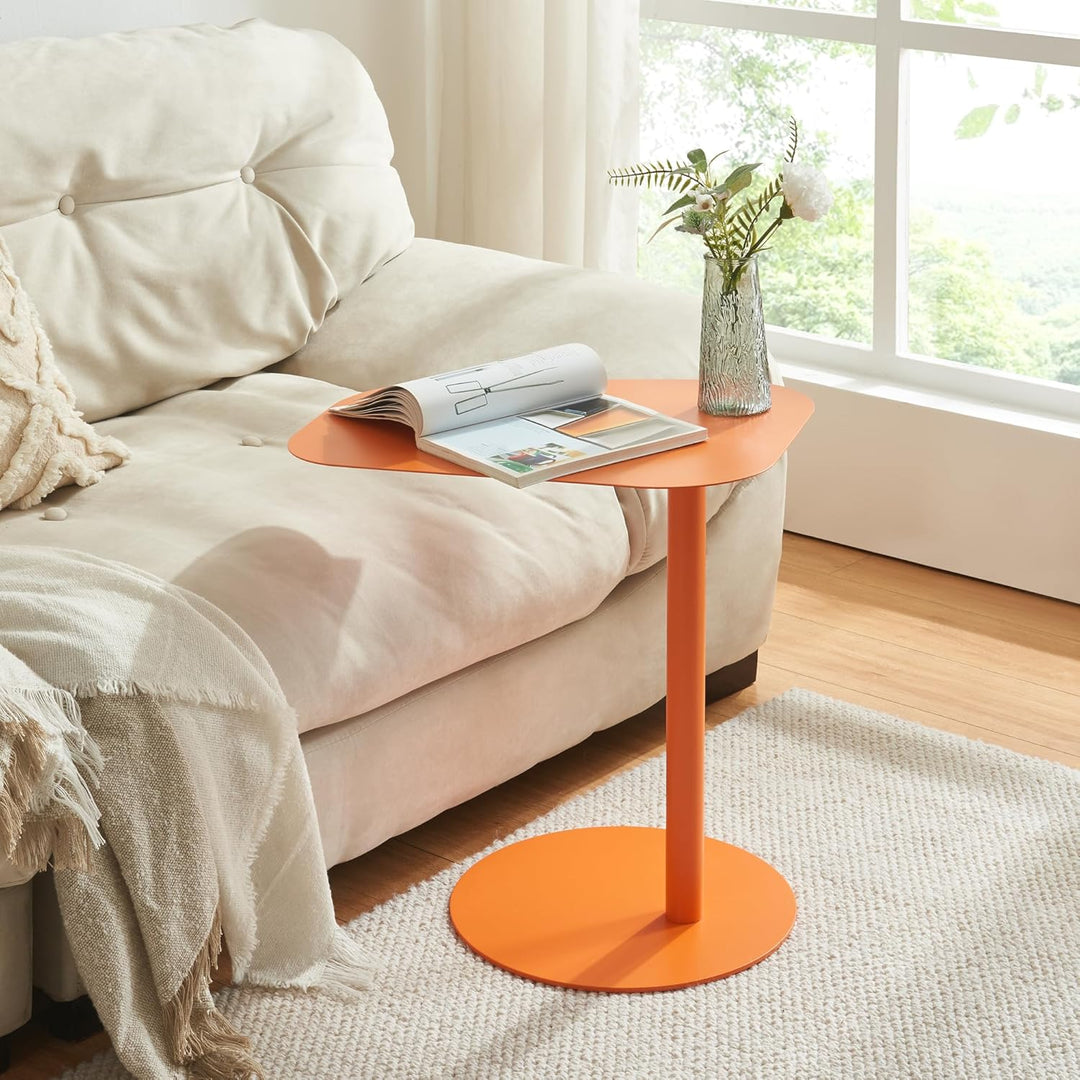 [en.casa] Beistelltisch Nastätten Gartentisch Couchtisch mit Metallgestell Sofatisch modernes Design