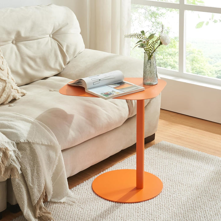 [en.casa] Beistelltisch Nastätten Gartentisch Couchtisch mit Metallgestell Sofatisch modernes Design