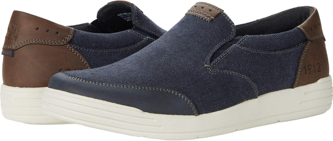 Nunn Bush Herren Kore City Walk Canvas Moc Toe Slipper Sneaker 47 EU Weit Dunkelblau, 47 EU Weit Dun