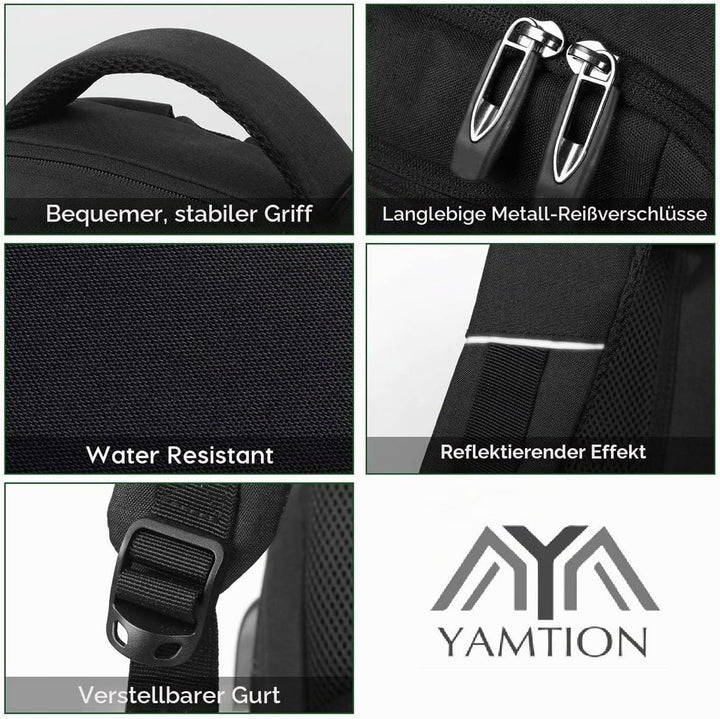 Laptop Rucksack Schulrucksack für 17.3 Zoll Laptop Daypacks für Herren Business Rucksack mit USB Lad