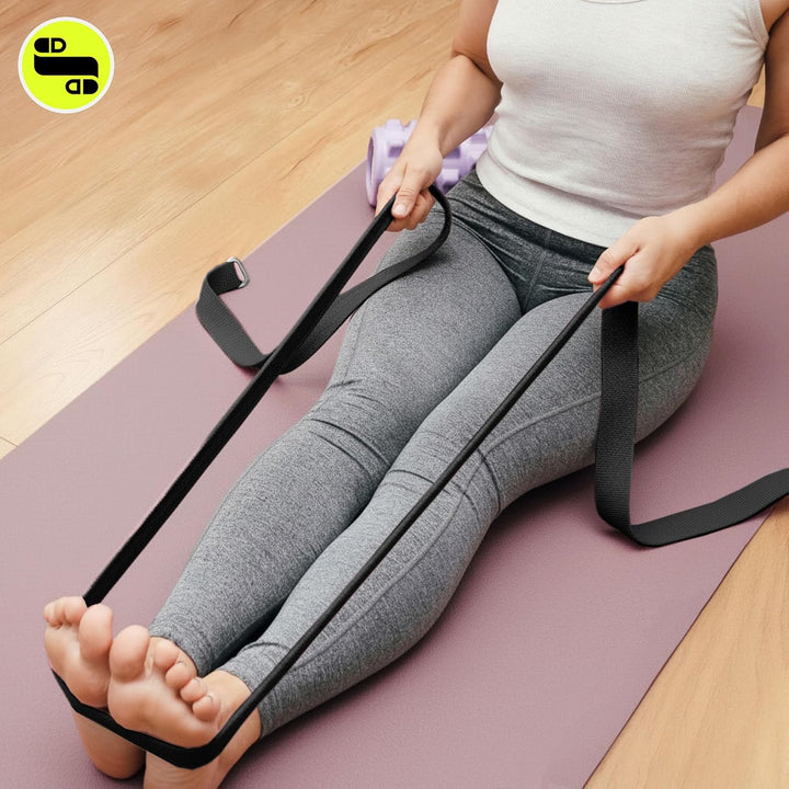 HyperMotion Yogamatte NBR 183x61x1,5 cm Altrosa, Extra Dick 15 mm, Rutschfest, mit Trage- und Stretc