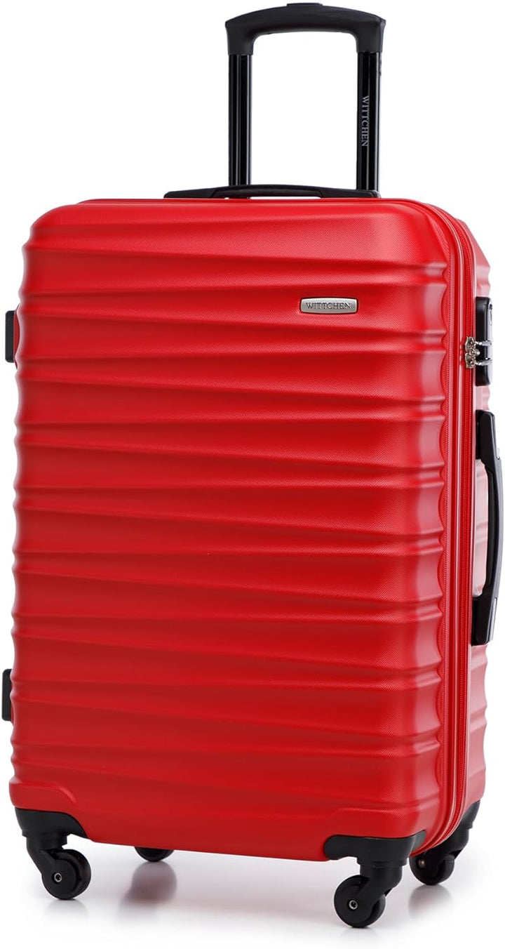 WITTCHEN Reisekoffer 3er Koffer-Set Rollkoffer Trolley Handgepäck Hartschale aus ABS mit 4 Spinner-R