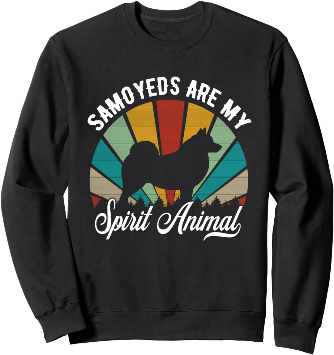 Samoyeds Are My Spirit Animal - Retro Style Samoyed Sweatshirt
