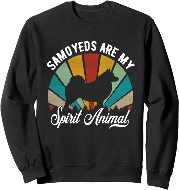 Samoyeds Are My Spirit Animal - Retro Style Samoyed Sweatshirt