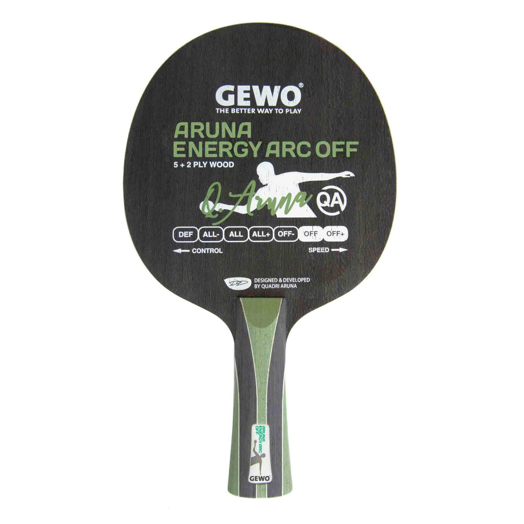 GEWO Aruna Energy ARC Off Tischtennisholz – 5+2-lagig mit Aramid-Carbon – schnellstes Aruna-Holz für