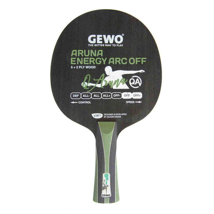 GEWO Aruna Energy ARC Off Tischtennisholz – 5+2-lagig mit Aramid-Carbon – schnellstes Aruna-Holz für