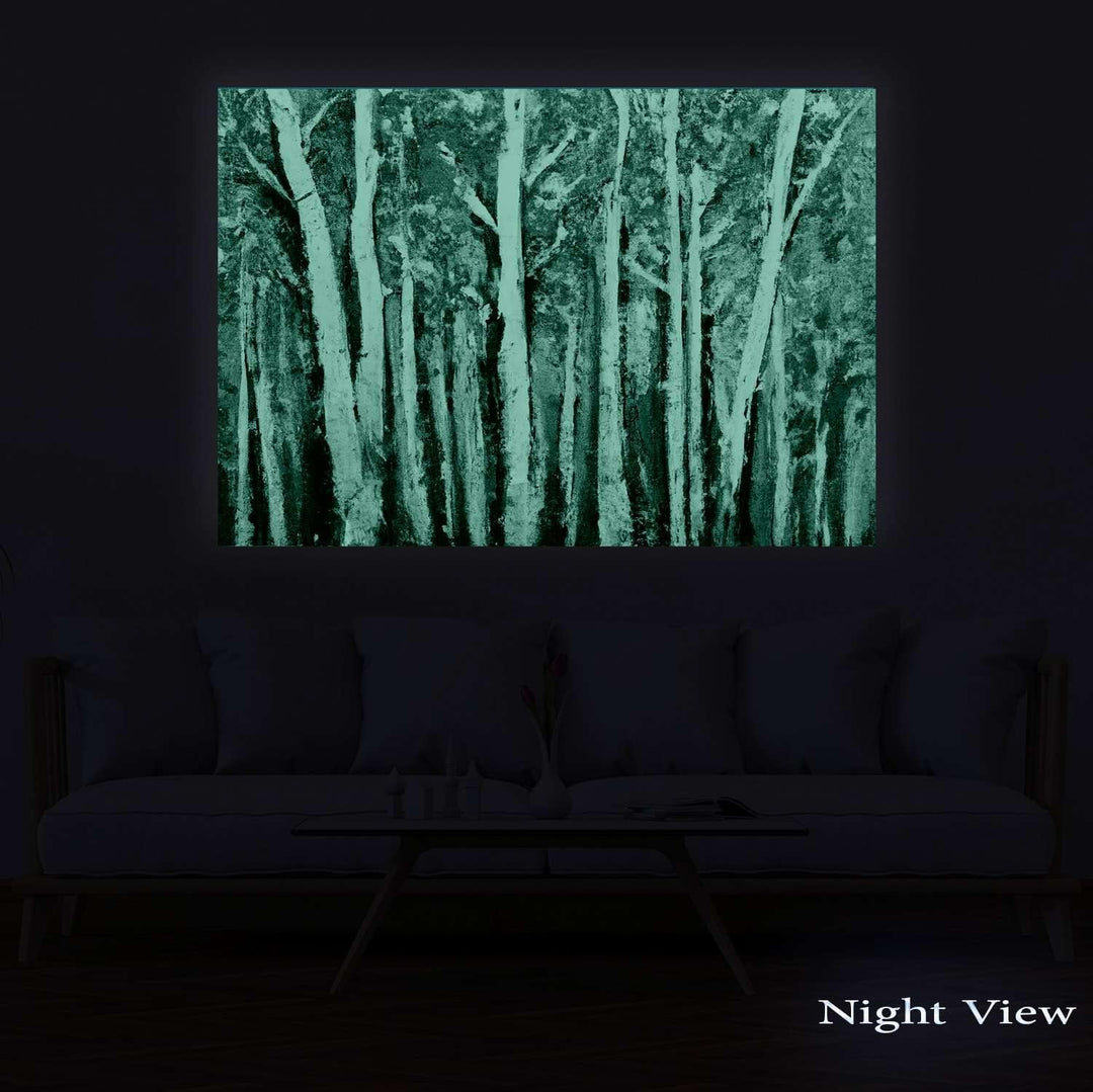 Startonight Leinwand Wandkunst – Abstrakte Gelbe Blaue Baum-Künstler-Malerei – Kunstwerk Fertig zum