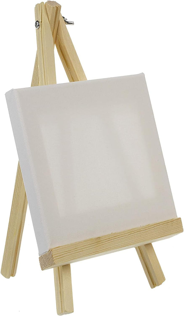 12 Sets Mini Staffelei mit Keilrahmen Leinwand Gastgeschenk Tischdeko Hochzeit Baumwolle von Aktivha