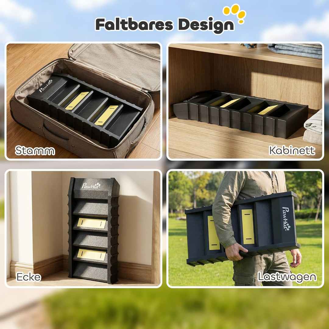 PawHut Hunderampe klappbar Hundetreppe Auto & SUV rutschfest Einstiegshilfe für Kofferraum, 154x40cm