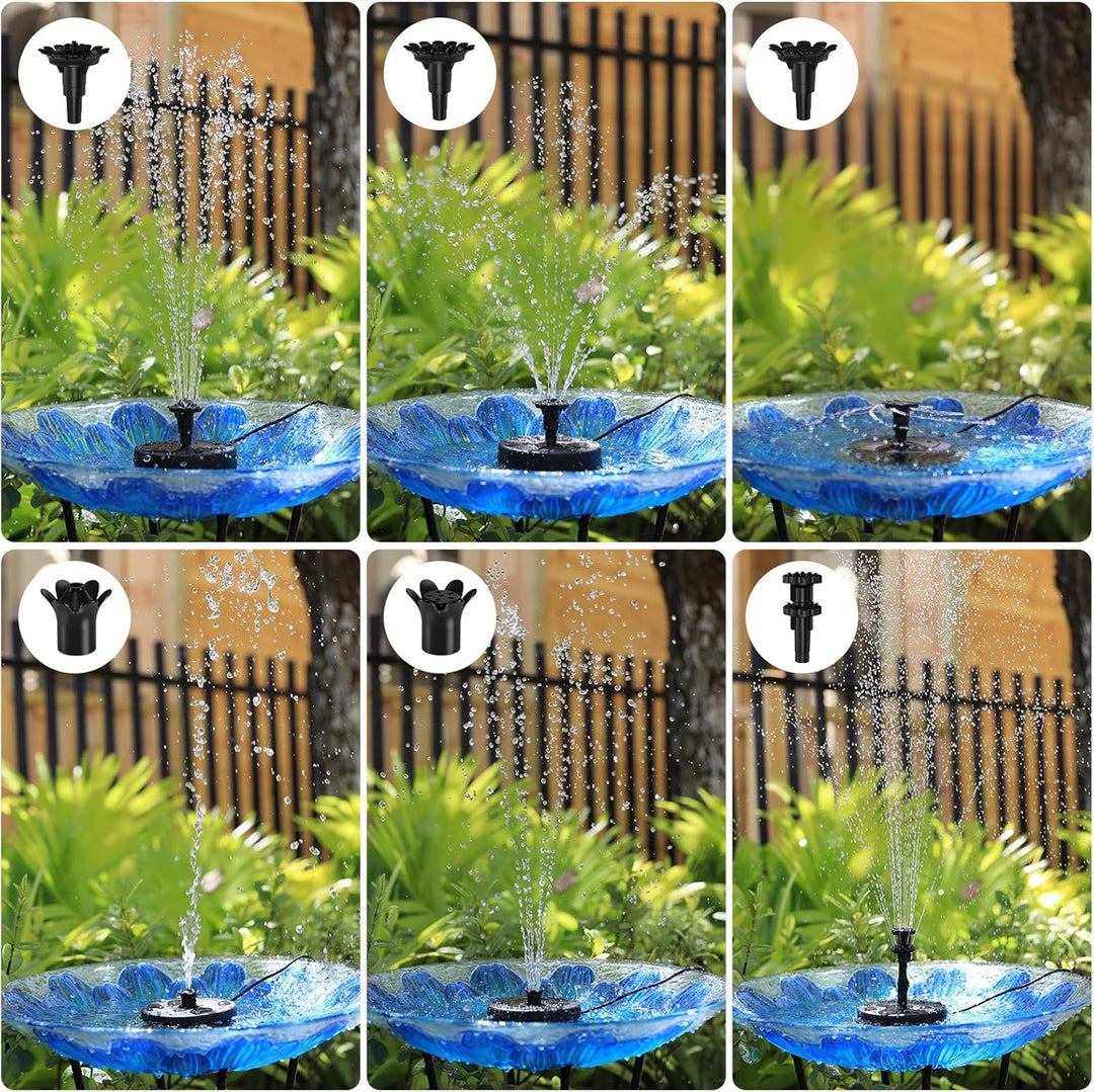 AISITIN 10W DIY Solar Springbrunnen, Upgrade Solar Teichpumpe mit 2M Wasserleitung und Feste Pfähle