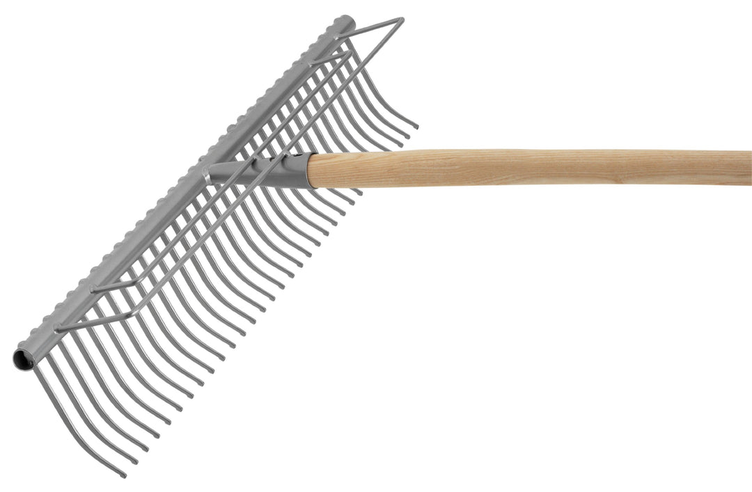 Flora Rasenrechen 60 cm Breite mit 32 Zinken - extrem robuste Ausführung - ohne Stiel