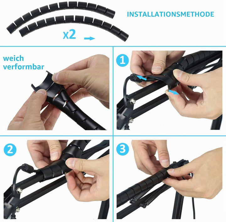 Fifine K669 Mikrofonarm mit Popschutz, Boom Arm Microphone Arm und Flexibler Kabelkanal Kompatibel m