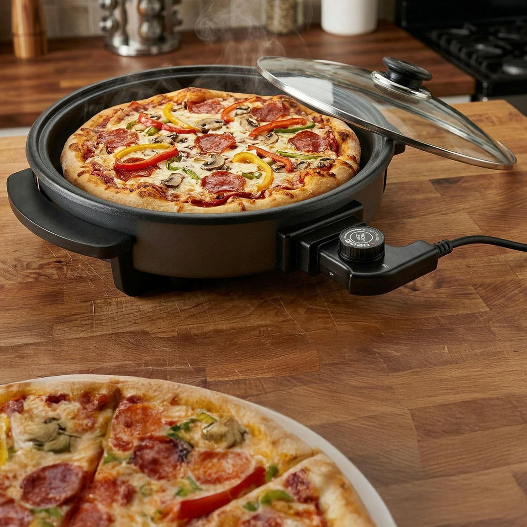Shov Elektrische Pfanne Ø 32/5cm Pizzapfanne Partypfanne Elektropfanne Bratpfanne