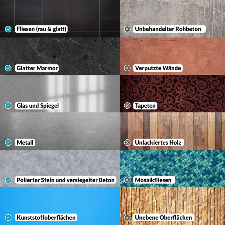 WEISSENSTEIN Duschabzieher ohne Bohren | Abzieher Dusche mit Haken zur Halterung - Gummilippe 25cm -