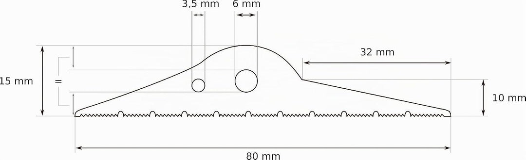 DQ-PP GARAGENTOR DICHTUNG | 4m | 15mm x 80mm | inkl. Montagekleber | schwarz | Bodenabdichtung aus E